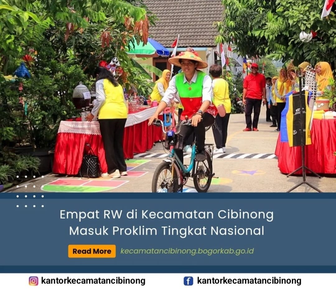 Empat Rukun Warga (RW) di Kecamatan Cibinong menjadi lokasi penilaian Program Kampung Iklim (ProKlim) tingkat nasional tahun 2022