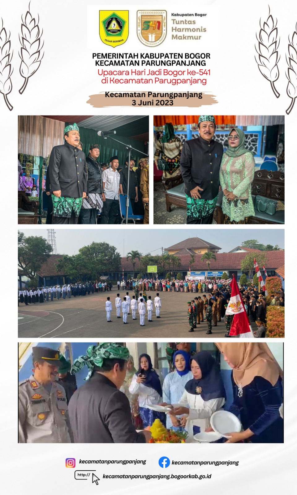 Upacara Hari Jadi Bogor ke-541 di Kecamatan Parungpanjang