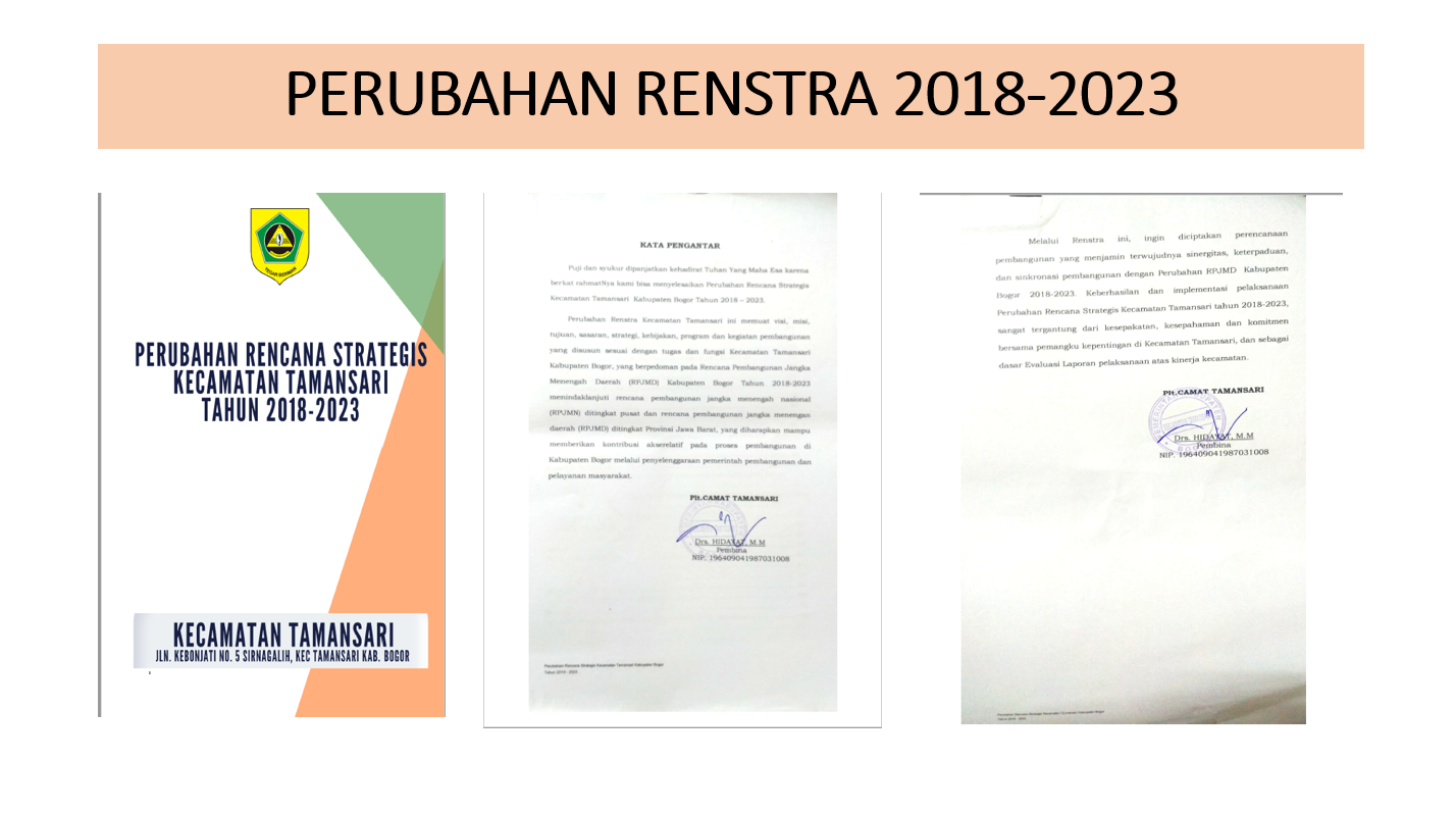 PERUBAHAN RENSTRA KECAMATAN TAMANSARI 2018-2023