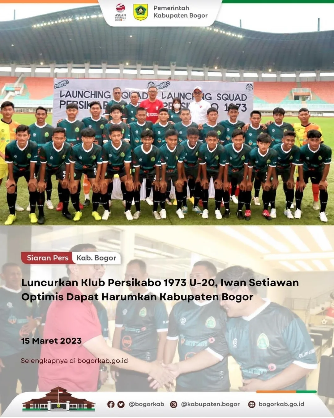 Luncurkan Klub Persikabo 1973 U-20, Iwan Setiawan Optimis Dapat Harumkan Kabupaten Bogor